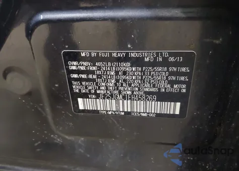 2014 Subaru Forester 2.0Xt Touring from USA, damaged, VIN JF2SJGMC1EH458269